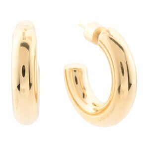 MILOR GOLD Made In Italy 14kt Gold Polished Hoop Earrings